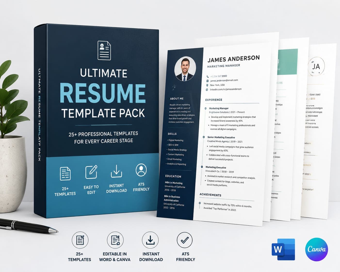 Ultimate resume template pack