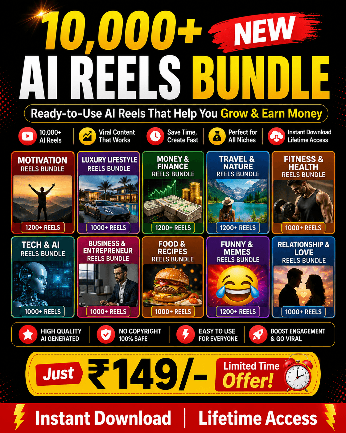 10,000+ New AI REELS BUNDLE
