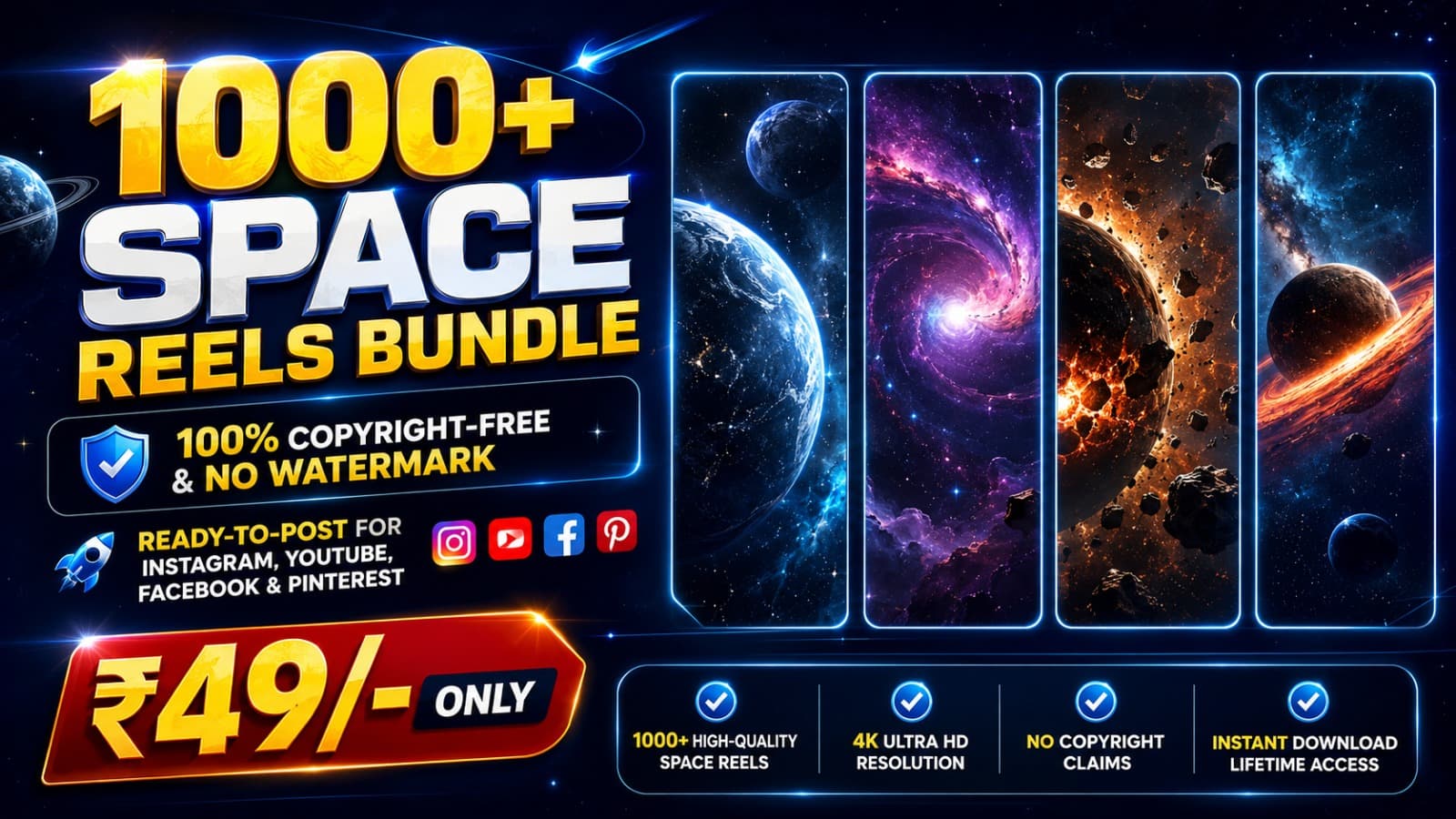 1000+ Universe Space Content Reels