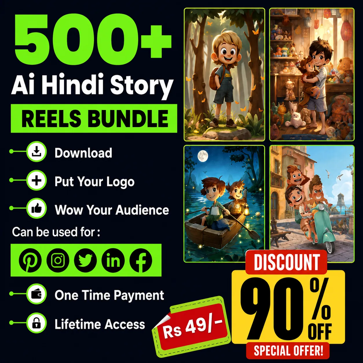 AI Hindi Story Reels Bundle Stories