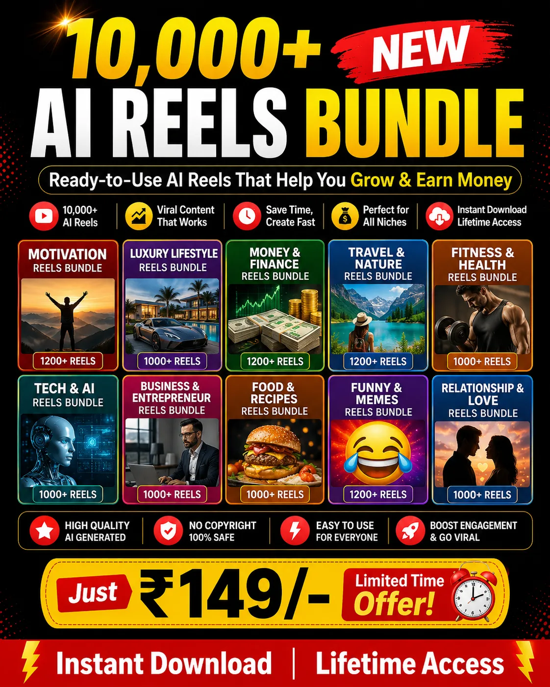 10,000+ New AI REELS BUNDLE